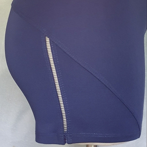 Marika Active Eclipse Navy Blue Wide High Waist Bike Shorts w/ InterLok Wick Sm - Picture 14 of 16